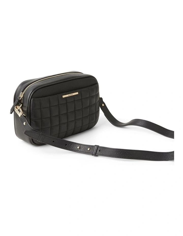 Emma Black Quilted Leather Bag image 3