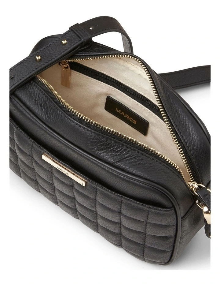 Emma Black Quilted Leather Bag image 4