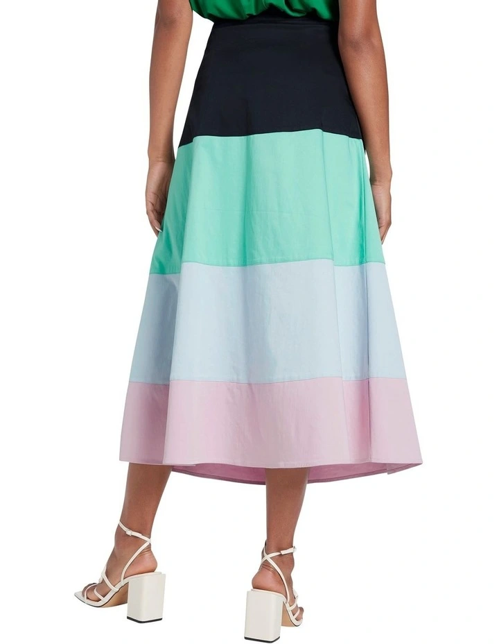 Lifesaver Colour Block Skirt Navy Multi image 5