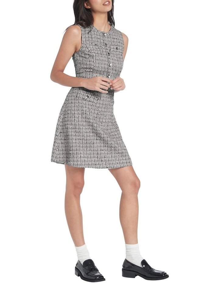 Tweed Spirit Dress Black/White image 2