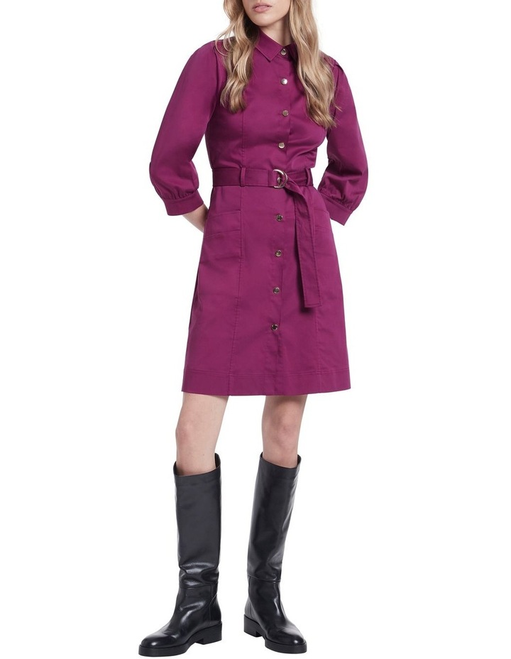 Caitlyn Shirt Dress Magenta