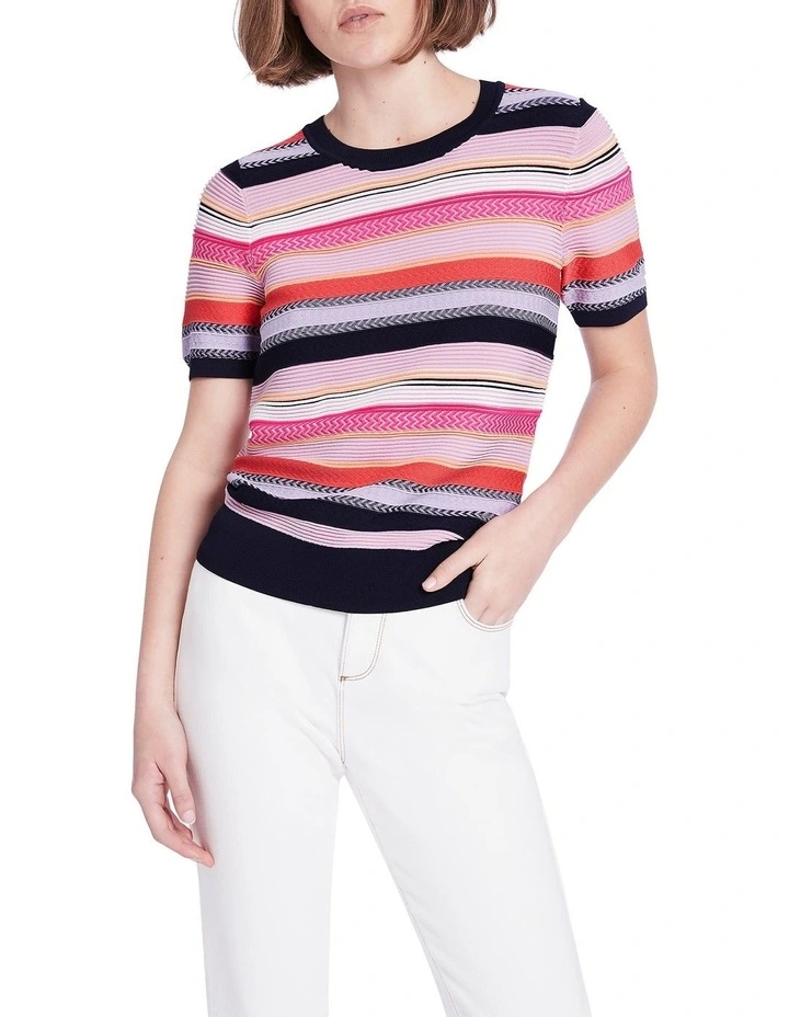 Some Stripe Of Love Knit in Sorbet Stripe image 1