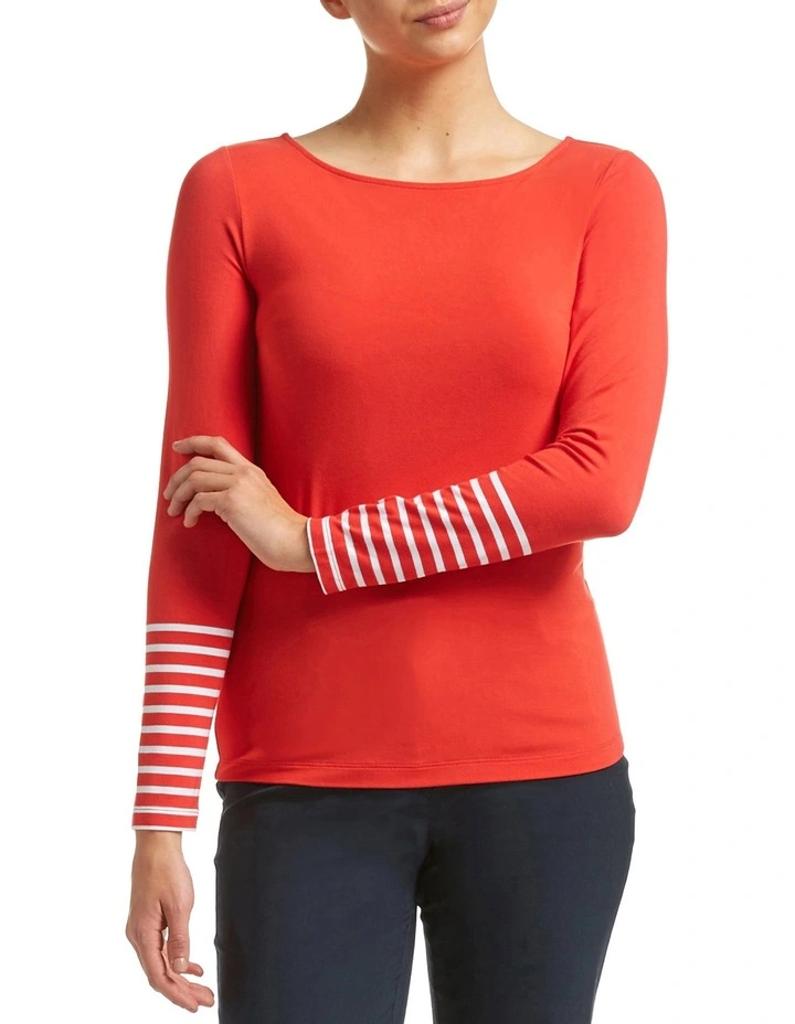 Sportscraft Magic Tee Stripe Long Sleeve MYER