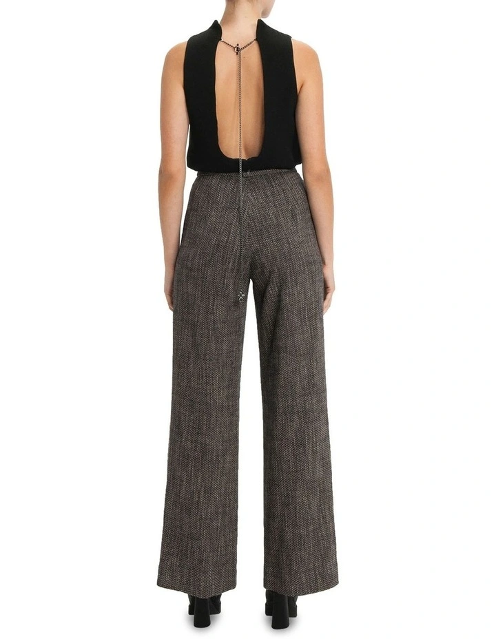 Wide Leg Pant in Black Melange image 2