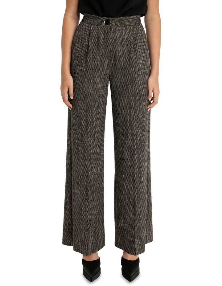 Wide Leg Pant in Black Melange image 3