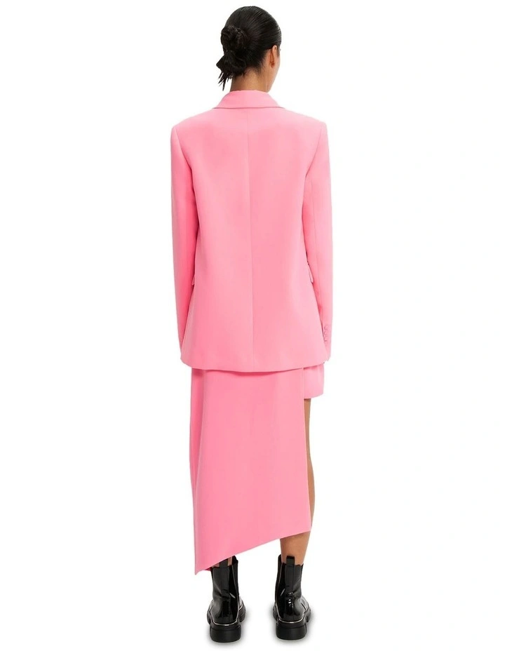 Draped Wrap Mini Skirt in Neon Pink image 2