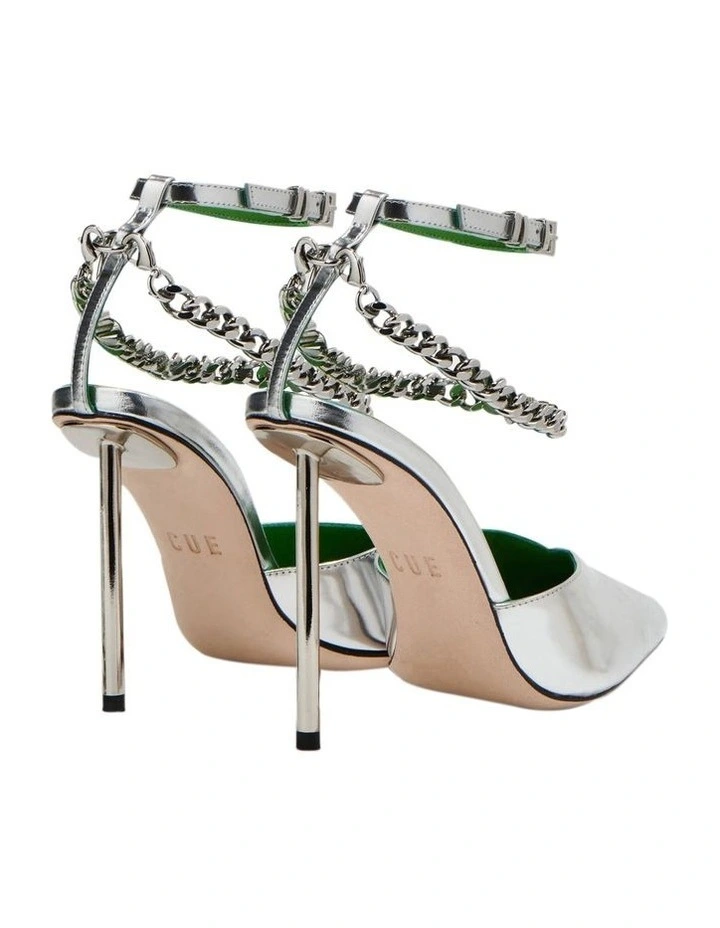 Chain And Metal Heel in Silver image 2
