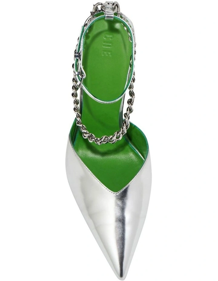 Chain And Metal Heel in Silver image 3