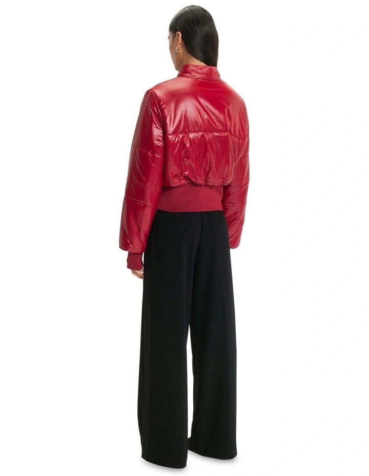 Waterproof Cropped Puffer Jacket in Poppy image 2