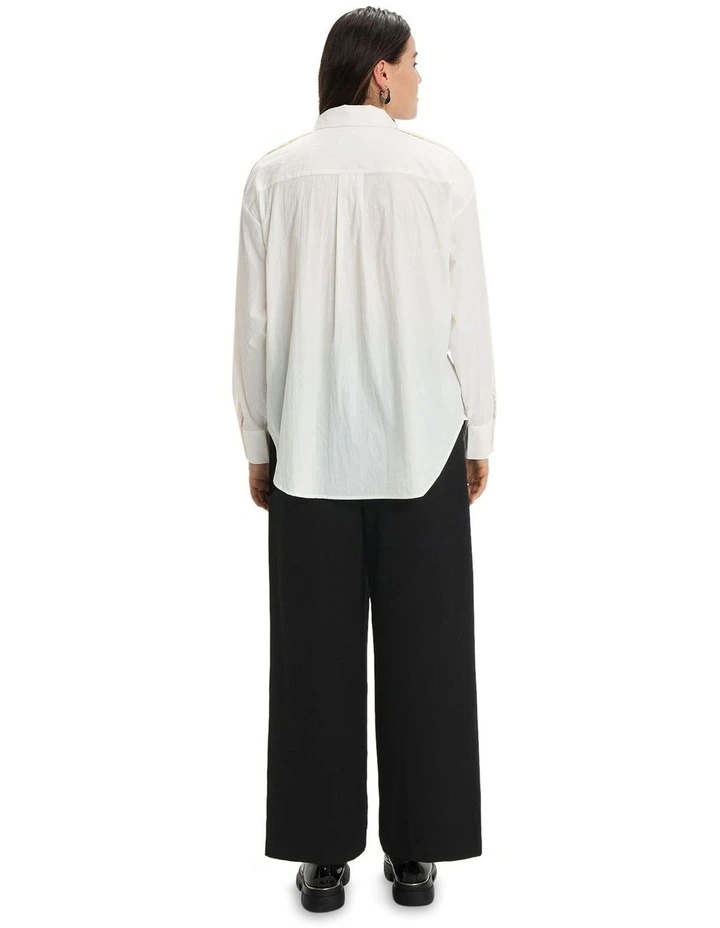 Recycled Nylon Shirt in White image 2