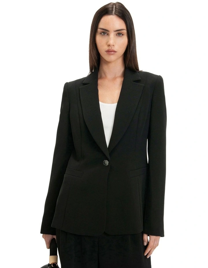 Tailored Panel Jacket in Black image 3