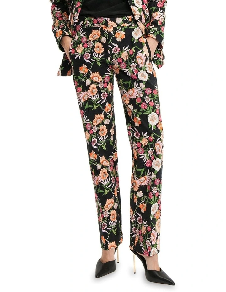 Garden Floral Tailored Pant in Lilac image 1