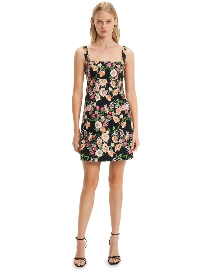 Garden Floral Mini Dress in Lilac image 1