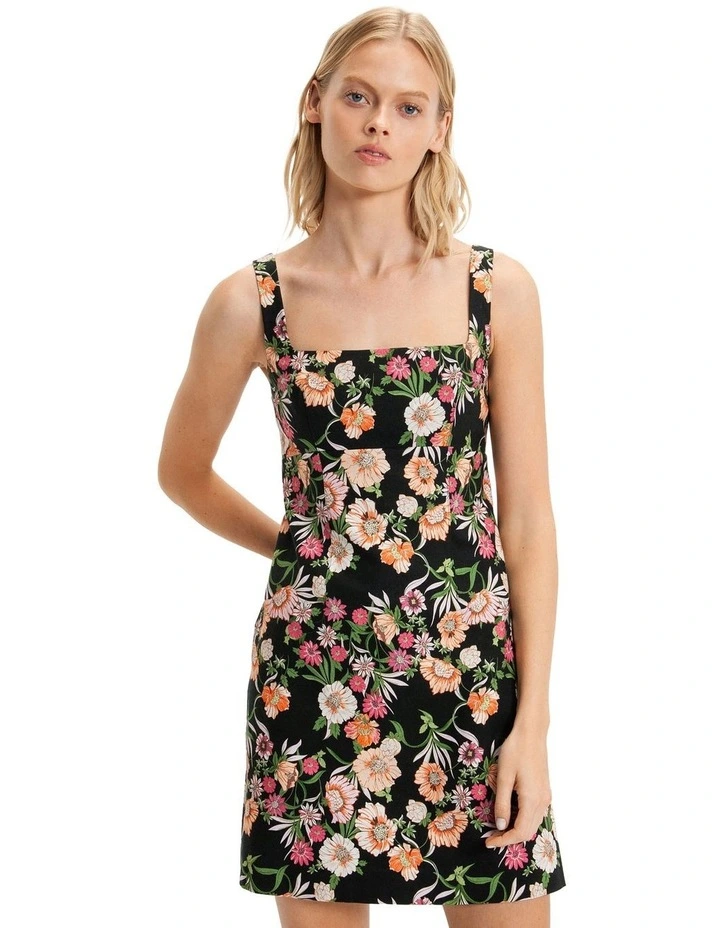 Garden Floral Mini Dress in Lilac image 3