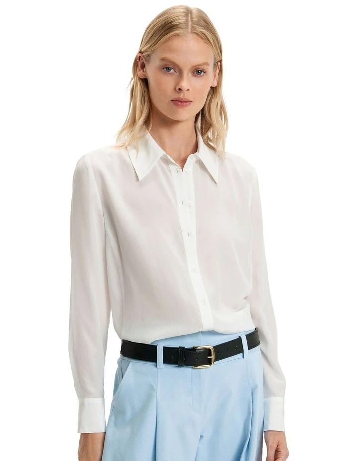 Silk Shirt in Ivory image 3