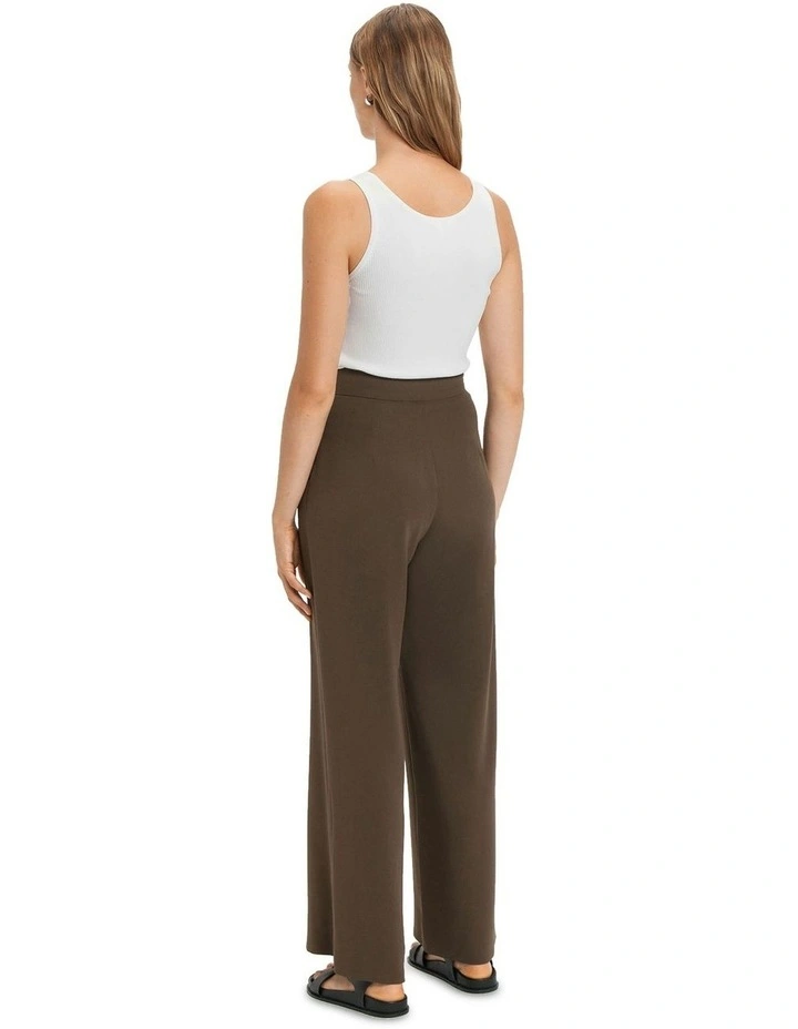 Crepe Pleat Front Pant in Olive image 2