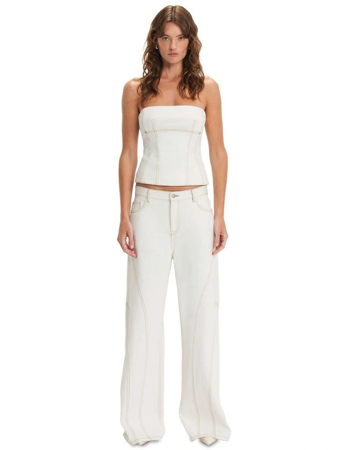 Denim Bandeau in Ivory image 2