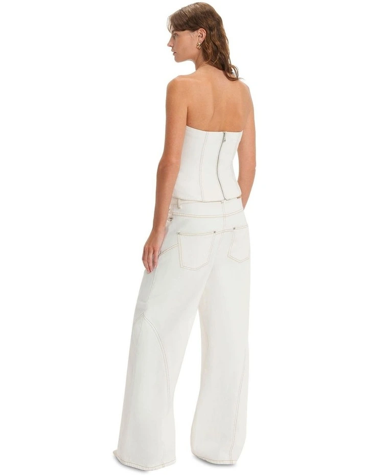 Denim Bandeau in Ivory image 3