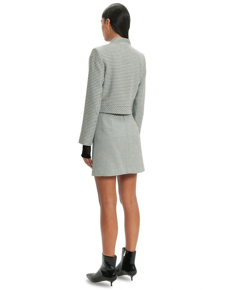 Check Mini Skirt in Grey image 2