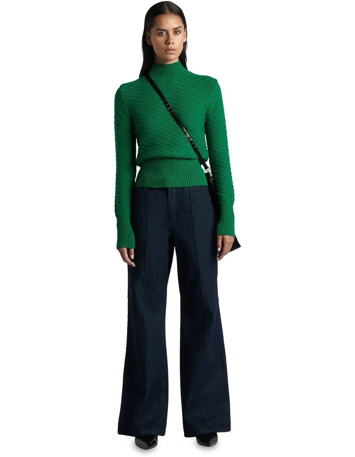 Chunky Zig Zag Sweater in Emerald