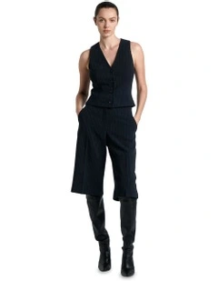 Pinstripe Bermuda Shorts in Ink