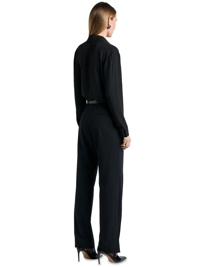 Recycled Georgette Shirt in Black image 3