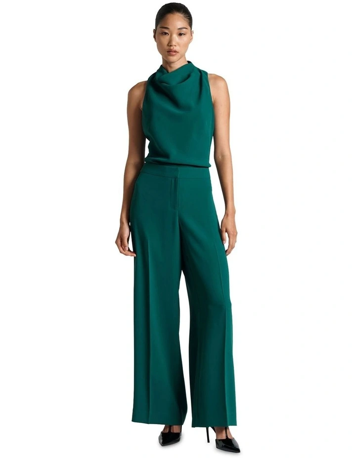 Soft Neck Sleeveless Top in Forest image 1