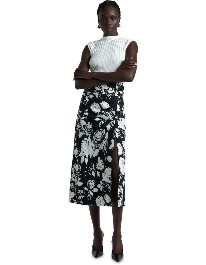 Rib Cap Sleeve Knit Tank in Off White image 1