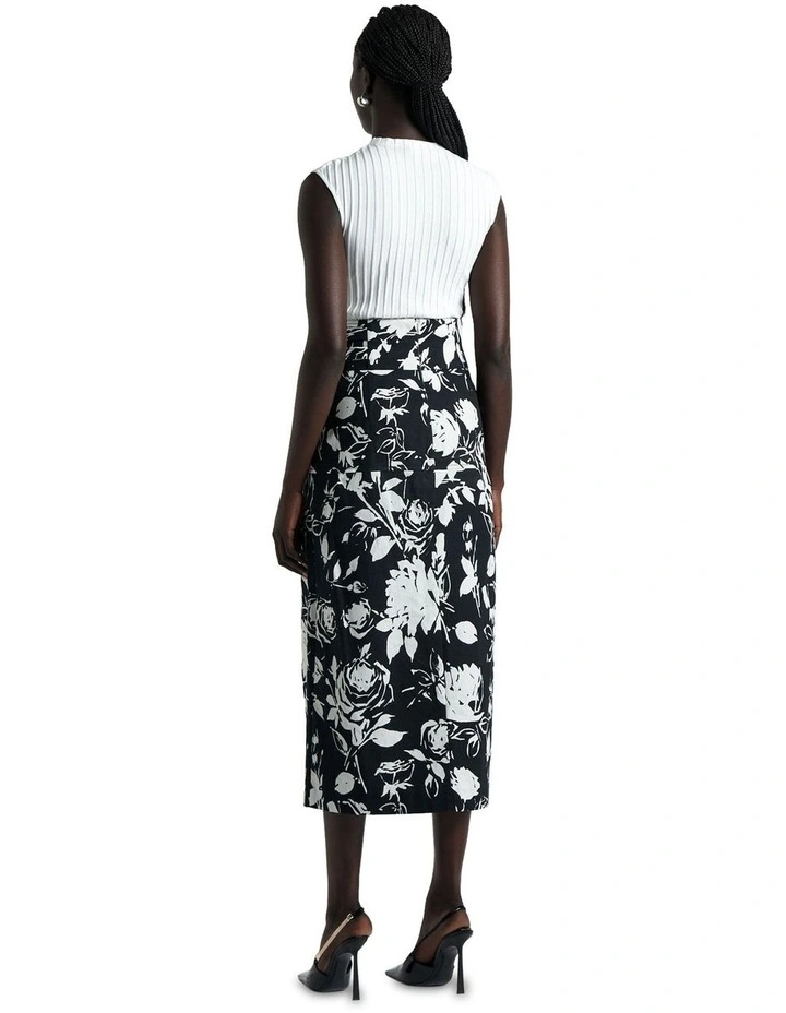 Rib Cap Sleeve Knit Tank in Off White image 3