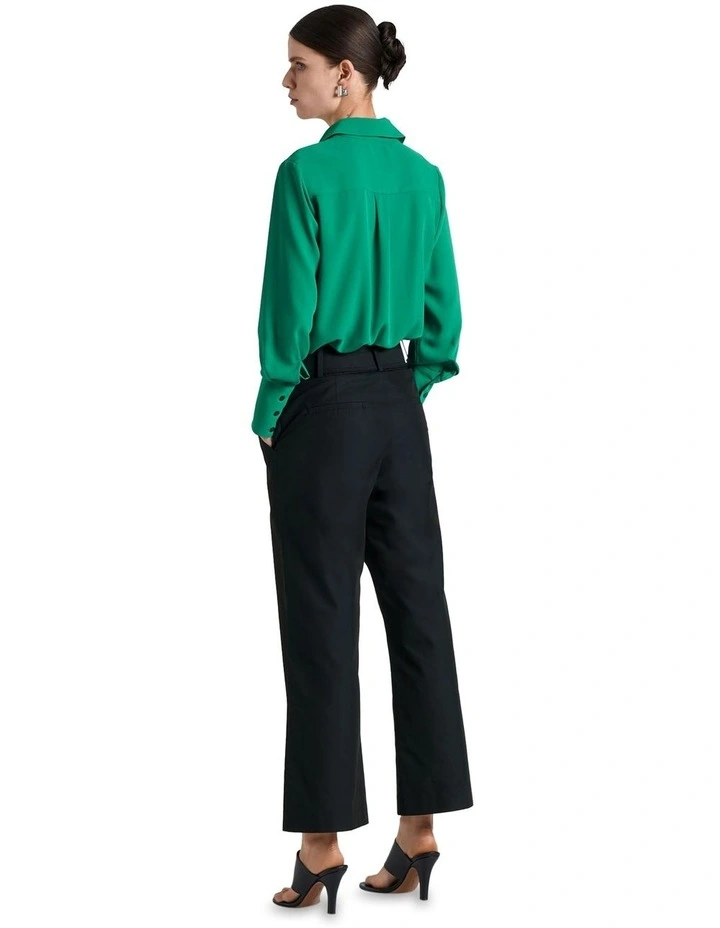 Jade Georgette Shirt in Green image 3