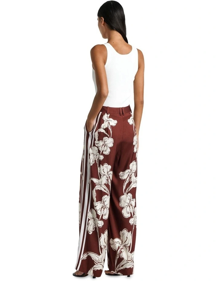 Iris Wide Leg Pant in Burgundy image 3