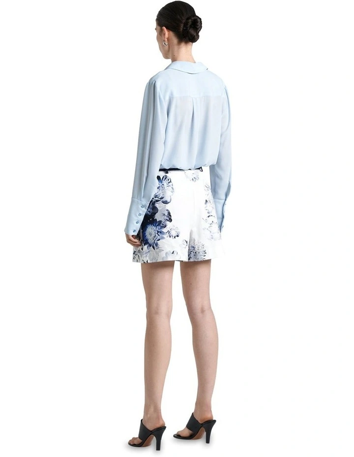 Georgette Shirt in Pale Blue image 3