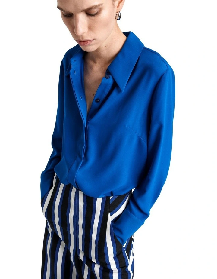 Georgette Shirt in Blue image 4