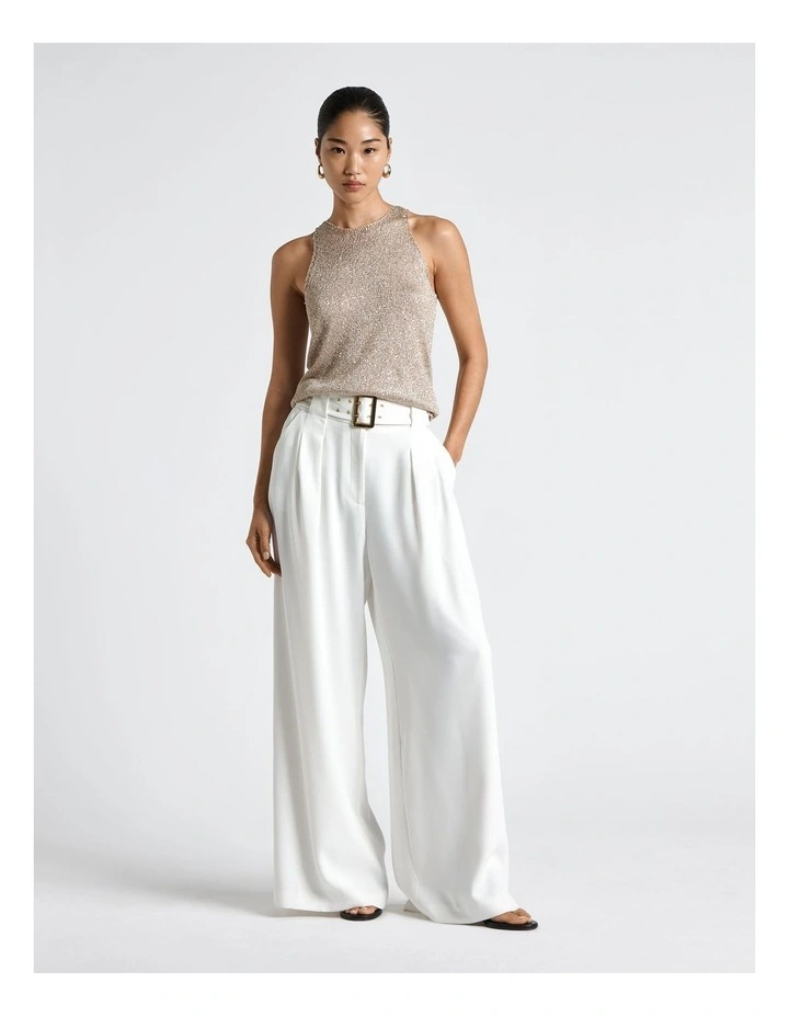 Sequin Knit Tank in Champagne image 1