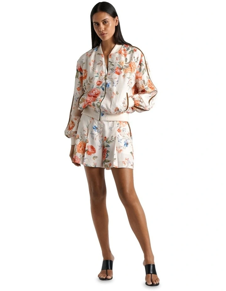 Peony Garden Bomber Jacket in Bisque image 1