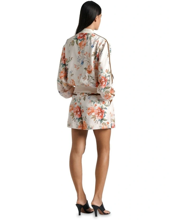 Peony Garden Bomber Jacket in Bisque image 2