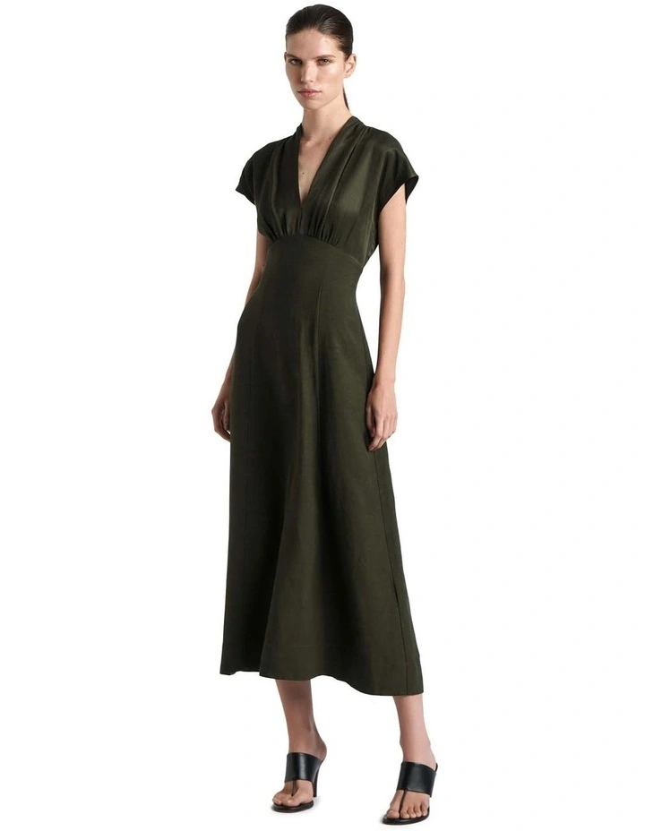 Viscose Blend Sculpted Bodice Dress image 1
