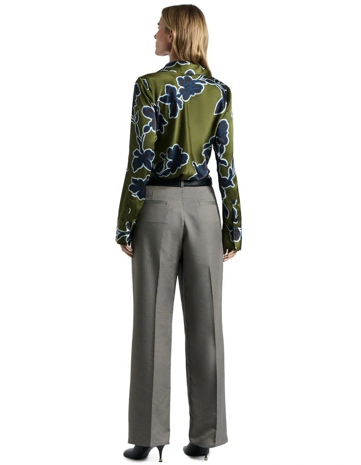 European Micro Check Pant in Black image 2