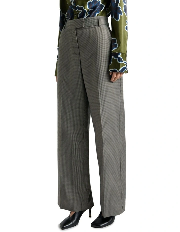 European Micro Check Pant in Black image 3