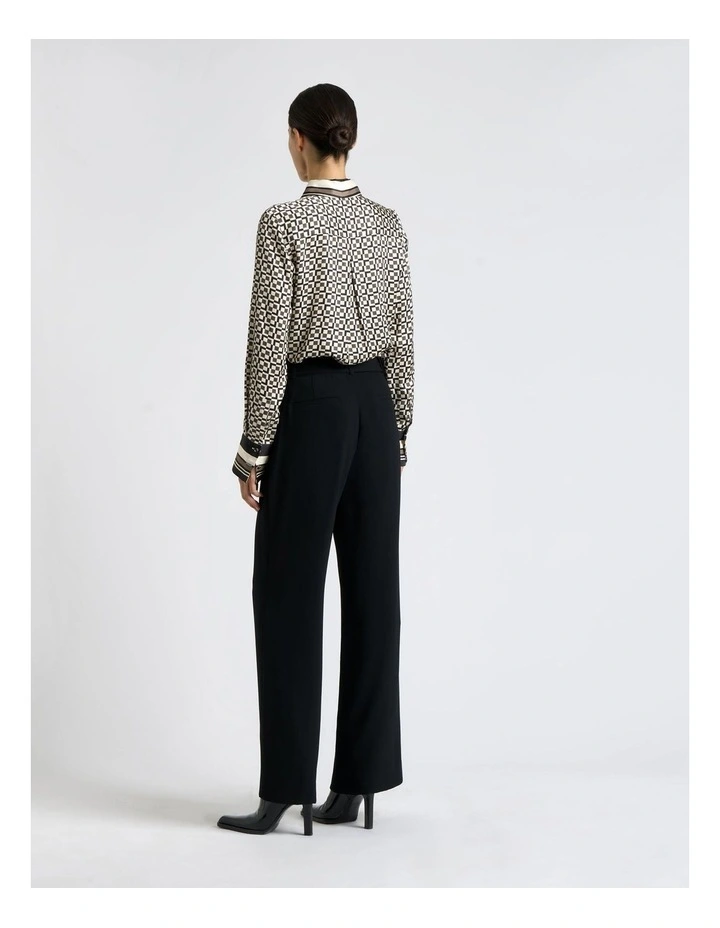 Monochrome Geo Long Sleeve Shirt in Black/White image 2