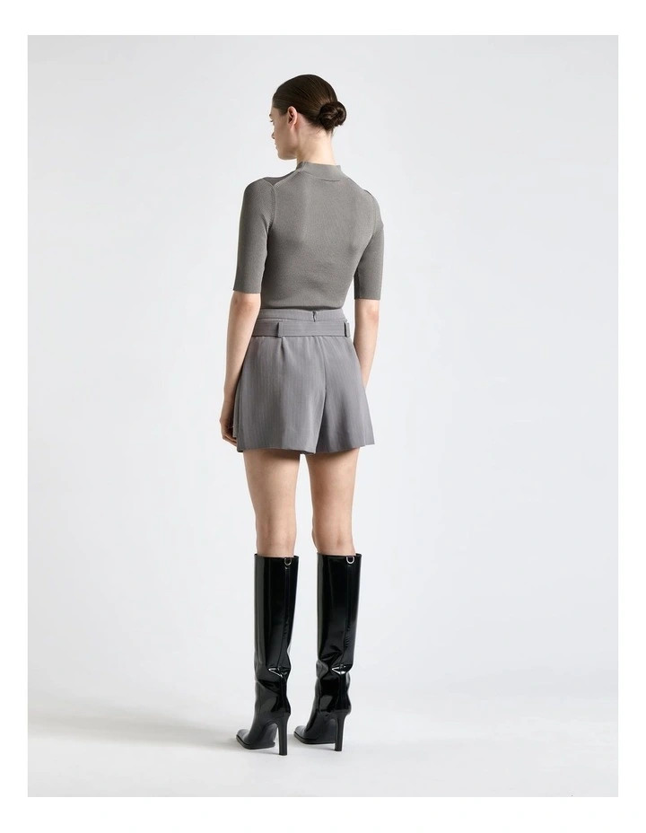 Acetate Stripe Skort in Oyster image 2