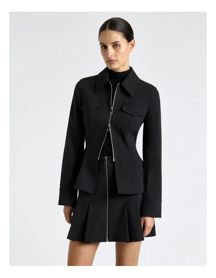 European Stretch Cotton Zip Jacket image 3