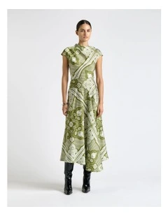Chateau Asymmetric Midi Dress