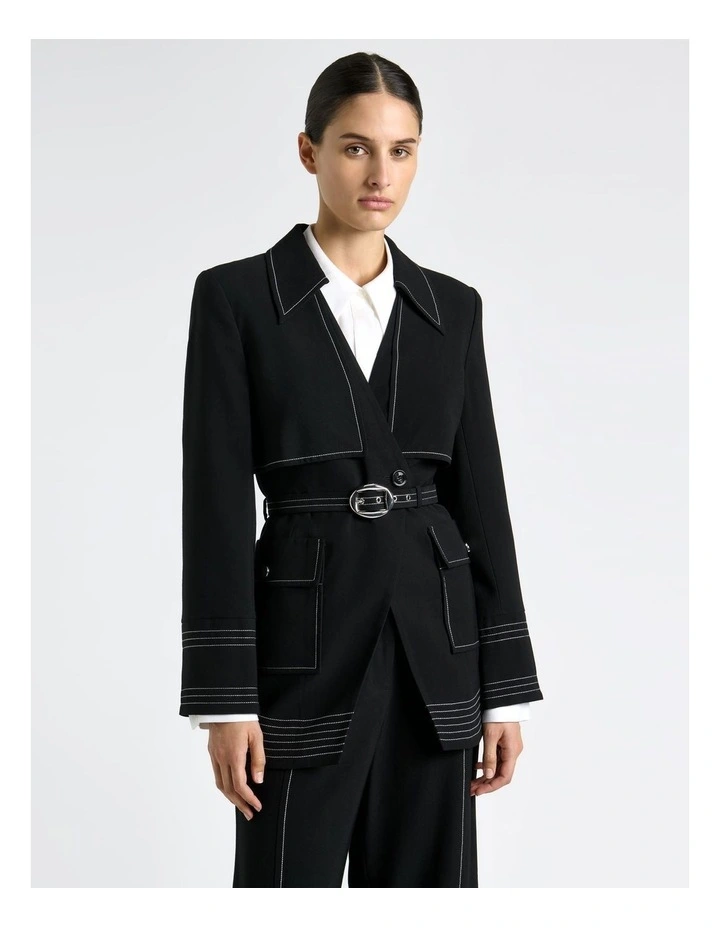 Contrast Stitched Jacket image 3