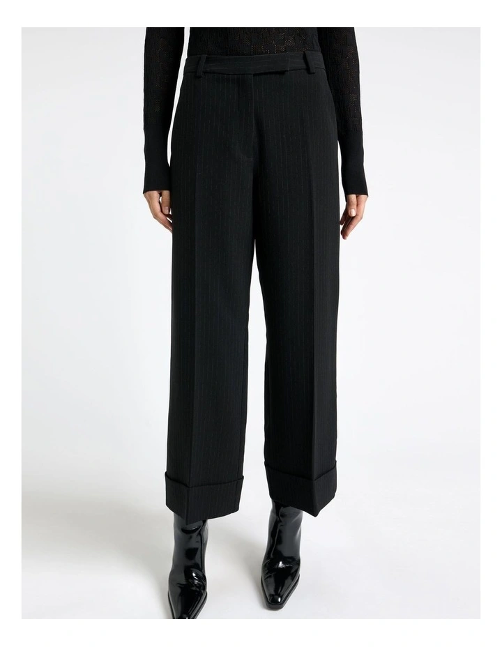 Acetate Stripe Cropped Pant image 3