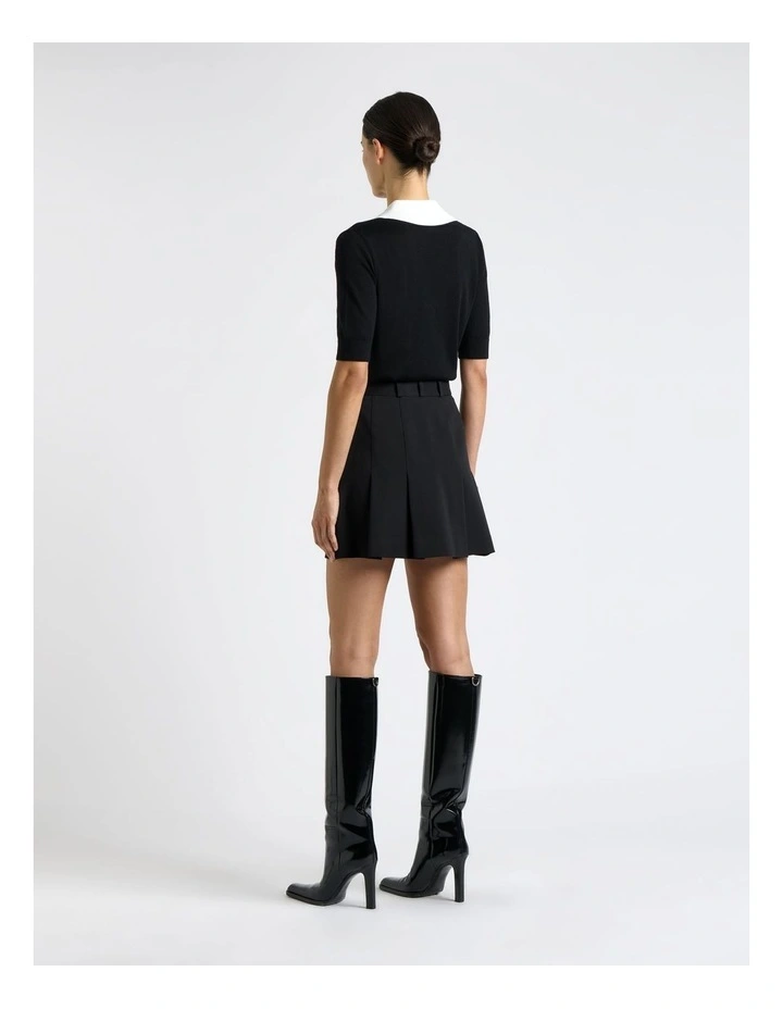 Merino Wool Sweater with Contrast Collar image 2