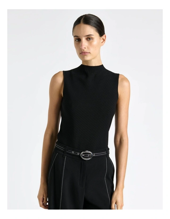 Diagonal Ribbed Knit Tank image 3