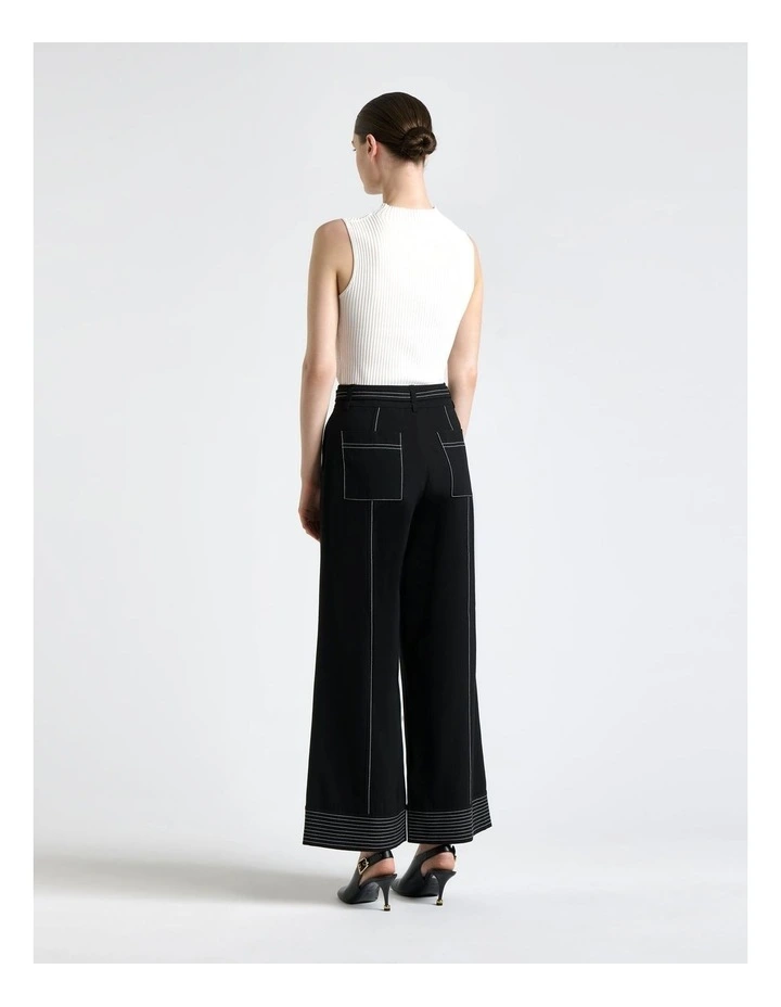 Top Stitched Cropped Pant image 2