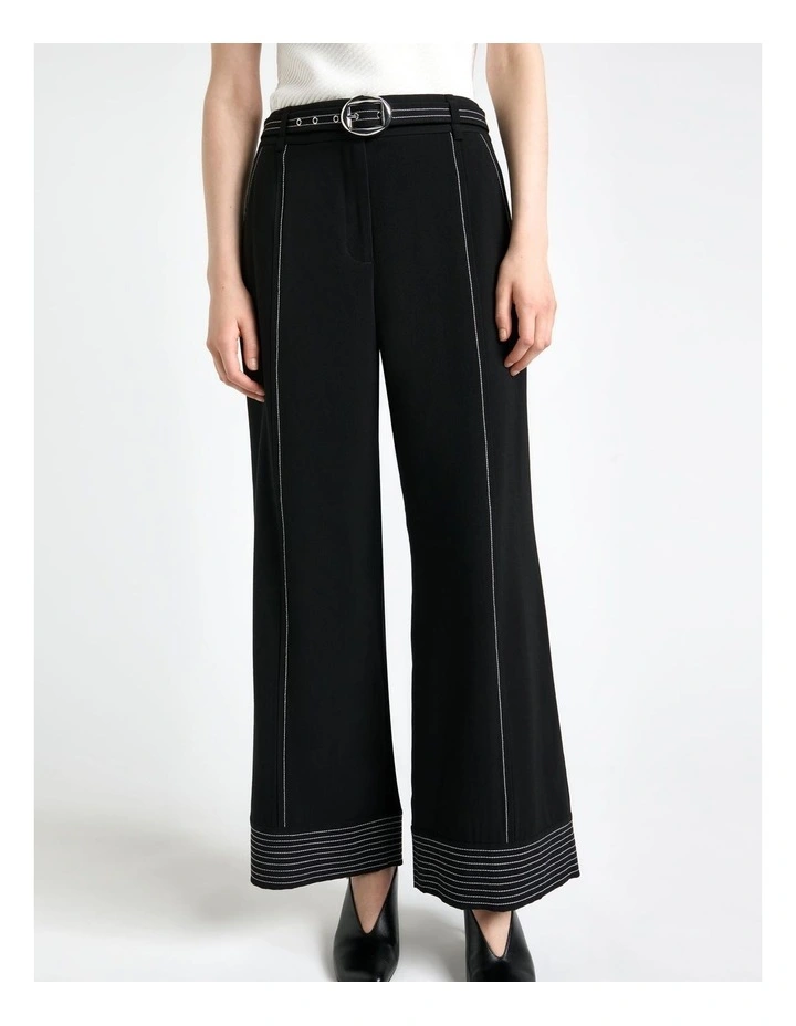 Top Stitched Cropped Pant image 3