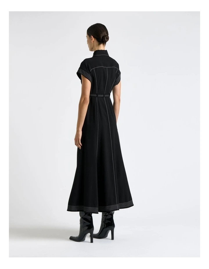 Top Stitched Midi Dress image 2